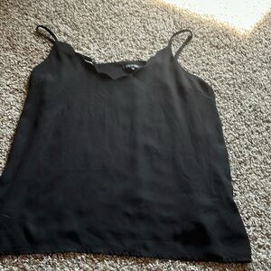 Black tank with scallop detail